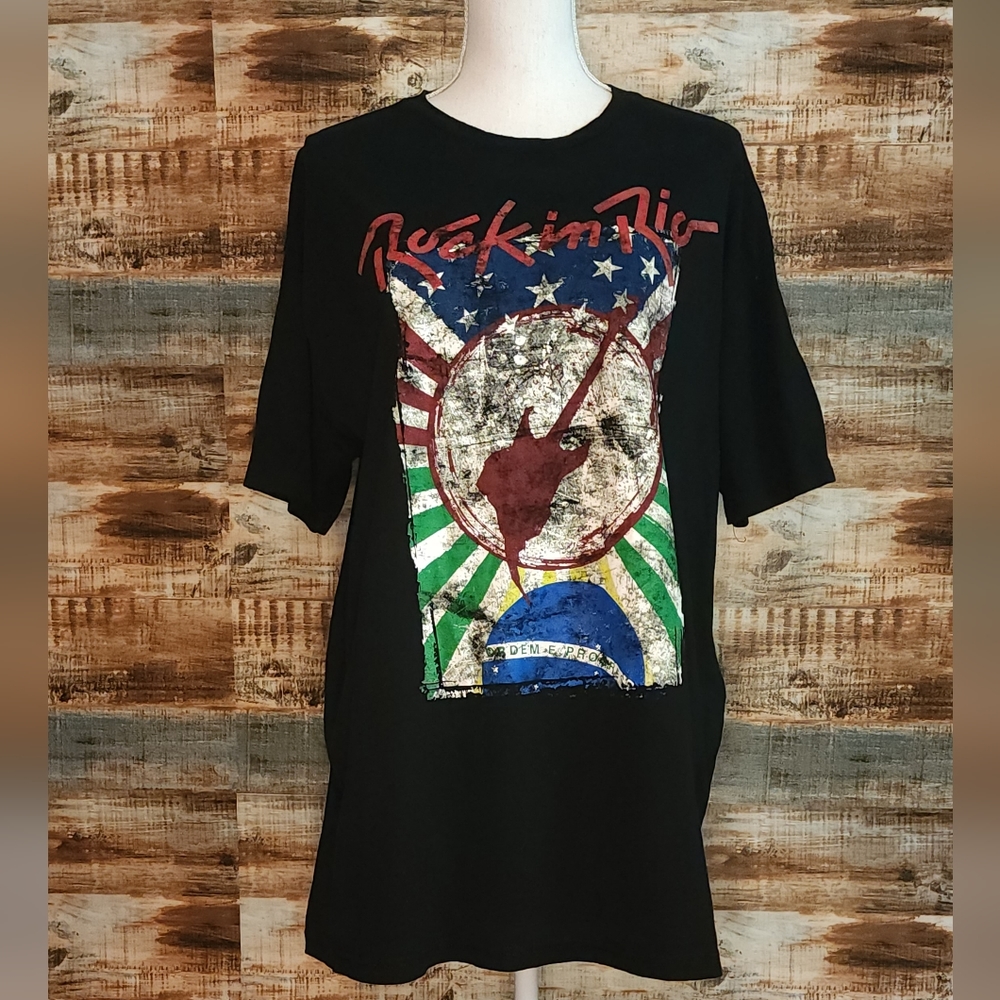 Rock in Rio Music Festival Graphic T-Shirt Black 2XL